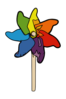 Rainbow Pinwheel Clip Art